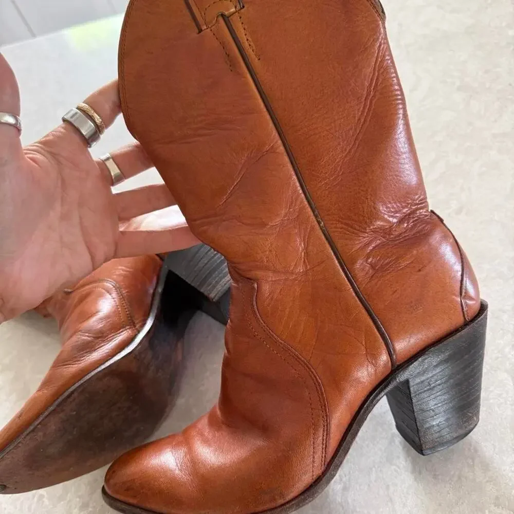 Vintage cowboy boots justin brand